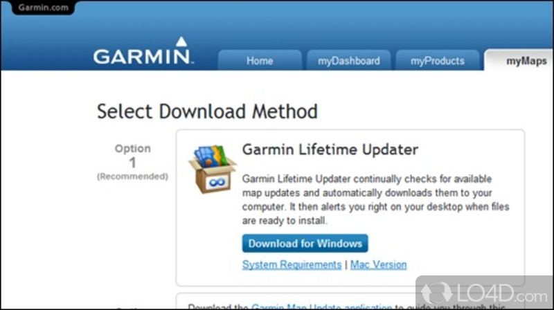 Garmin lifetime map updater